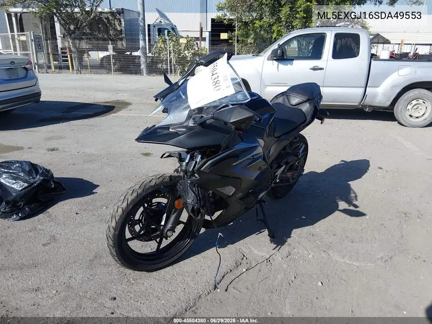 2025 Kawasaki Ex500 A/B VIN: ML5EXGJ16SDA49553 Lot: 45504380