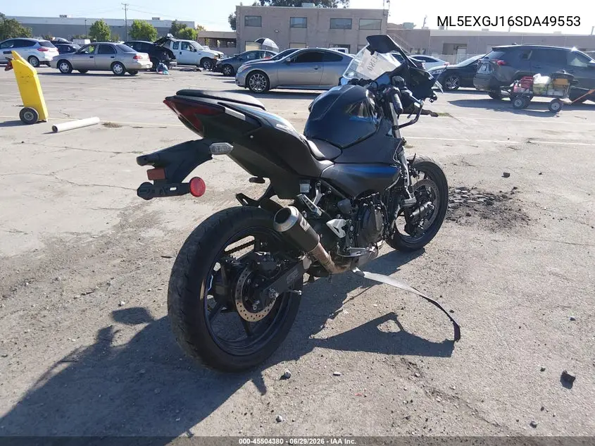 2025 Kawasaki Ex500 A/B VIN: ML5EXGJ16SDA49553 Lot: 45504380