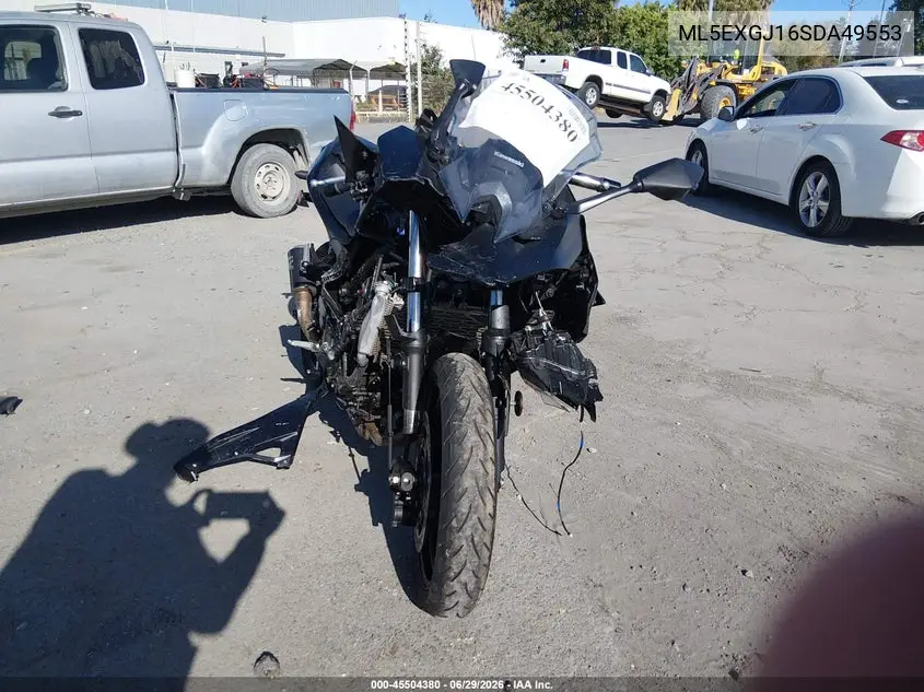2025 Kawasaki Ex500 A/B VIN: ML5EXGJ16SDA49553 Lot: 45504380