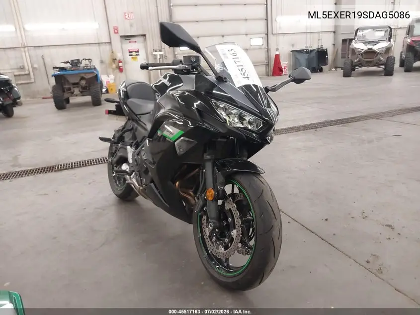 2025 Kawasaki Ex650 R VIN: ML5EXER19SDAG5086 Lot: 45517163