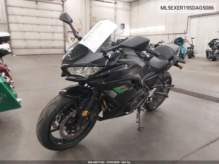 2025 Kawasaki Ex650 R VIN: ML5EXER19SDAG5086 Lot: 45517163