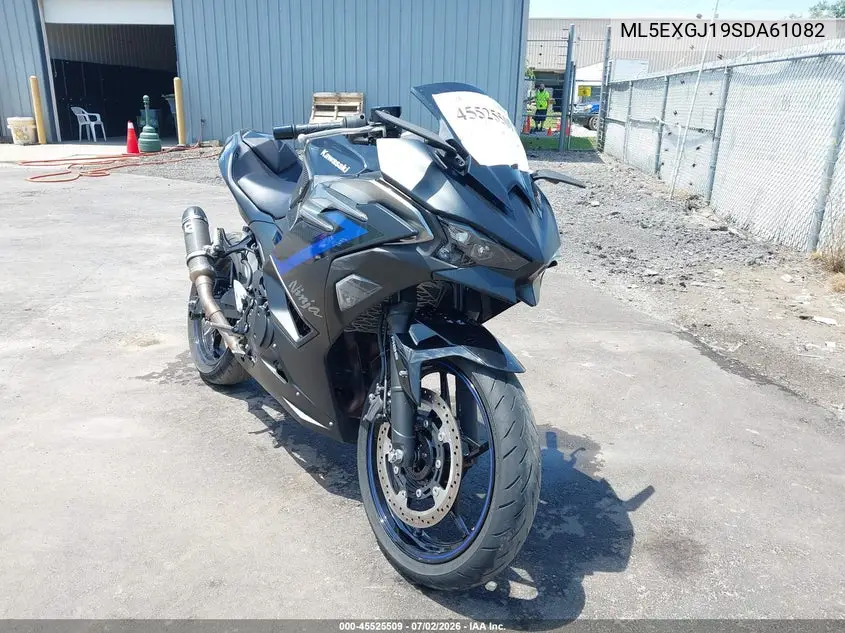 2025 Kawasaki Ex500 A/B VIN: ML5EXGJ19SDA61082 Lot: 45525509