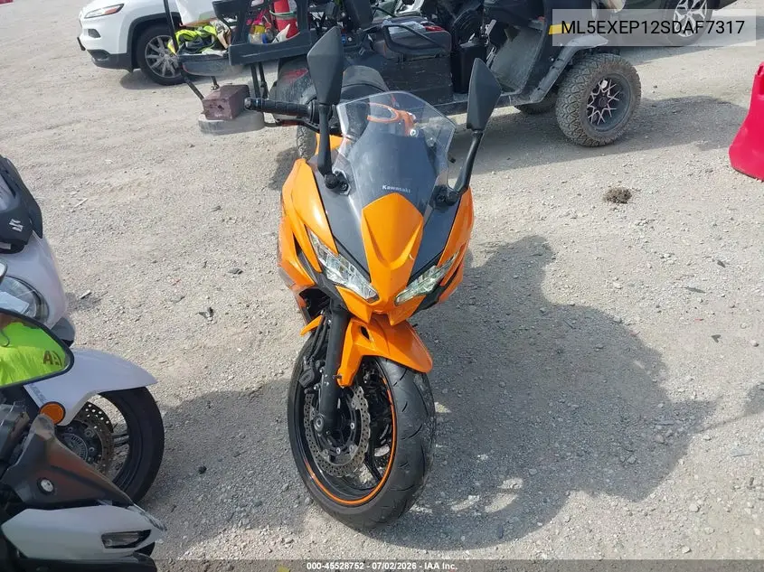 2025 Kawasaki Ex650 P VIN: ML5EXEP12SDAF7317 Lot: 45528752