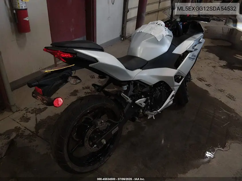 2025 Kawasaki Ex500 VIN: ML5EXGG12SDA54532 Lot: 45534500