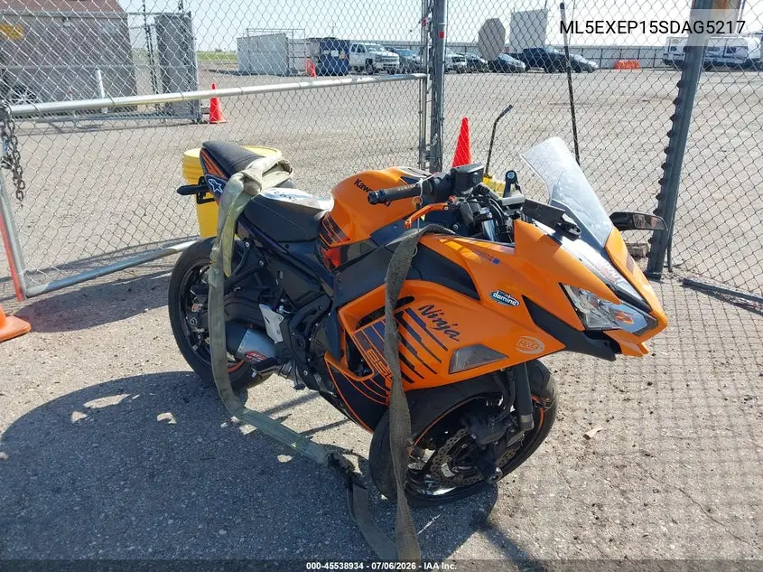 2025 Kawasaki Ex650 P VIN: ML5EXEP15SDAG5217 Lot: 45538934