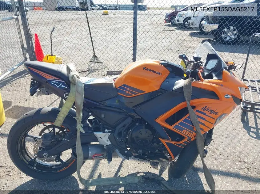 2025 Kawasaki Ex650 P VIN: ML5EXEP15SDAG5217 Lot: 45538934