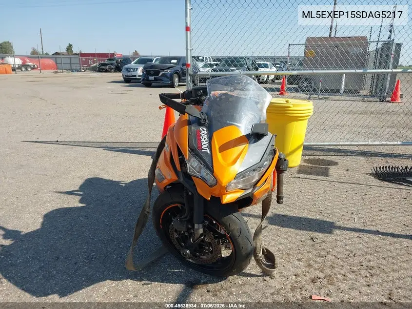 2025 Kawasaki Ex650 P VIN: ML5EXEP15SDAG5217 Lot: 45538934