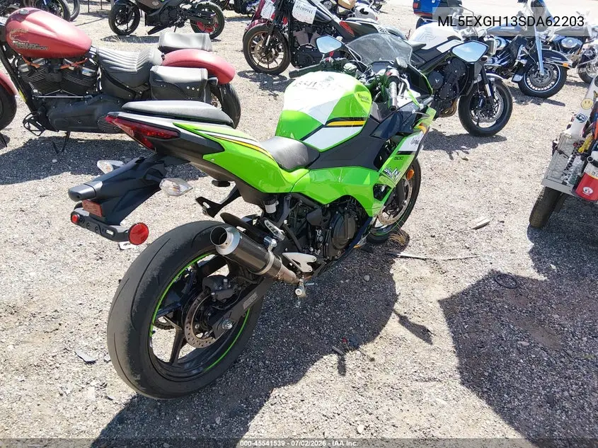 2025 Kawasaki Ex500 H VIN: ML5EXGH13SDA62203 Lot: 45541539