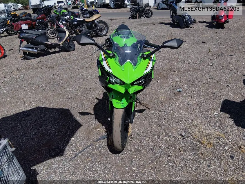 2025 Kawasaki Ex500 H VIN: ML5EXGH13SDA62203 Lot: 45541539