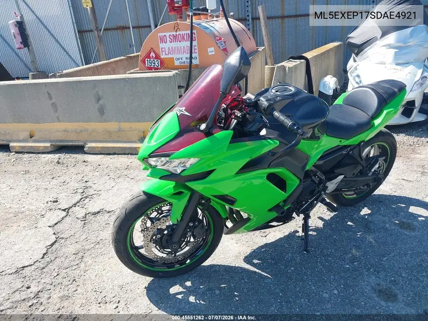 2025 Kawasaki Ex650 P VIN: ML5EXEP17SDAE4921 Lot: 45551262