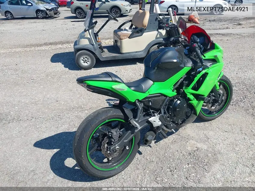 2025 Kawasaki Ex650 P VIN: ML5EXEP17SDAE4921 Lot: 45551262