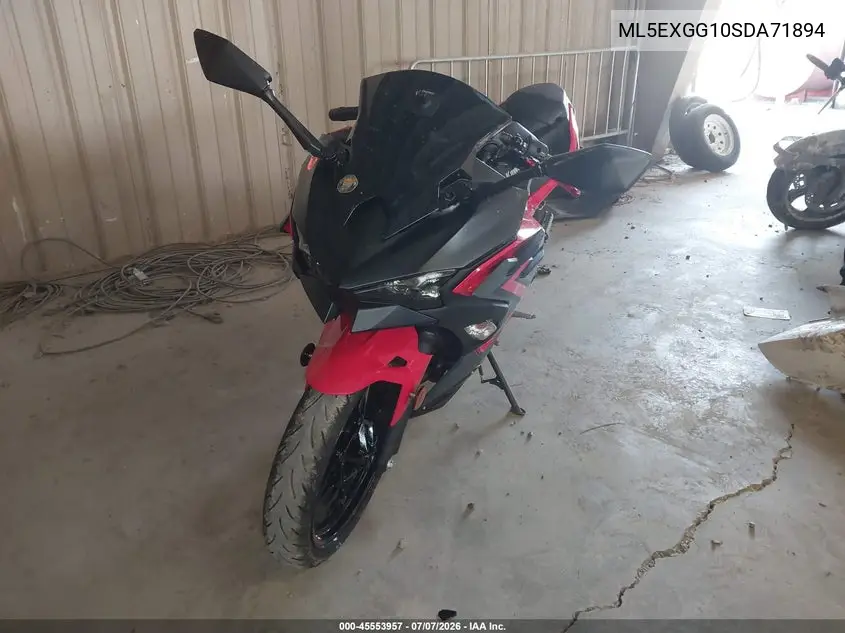 2025 Kawasaki Ex500 VIN: ML5EXGG10SDA71894 Lot: 45553957