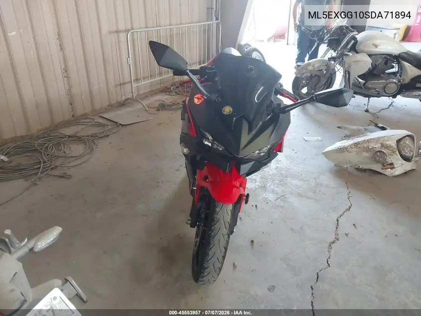 2025 Kawasaki Ex500 VIN: ML5EXGG10SDA71894 Lot: 45553957