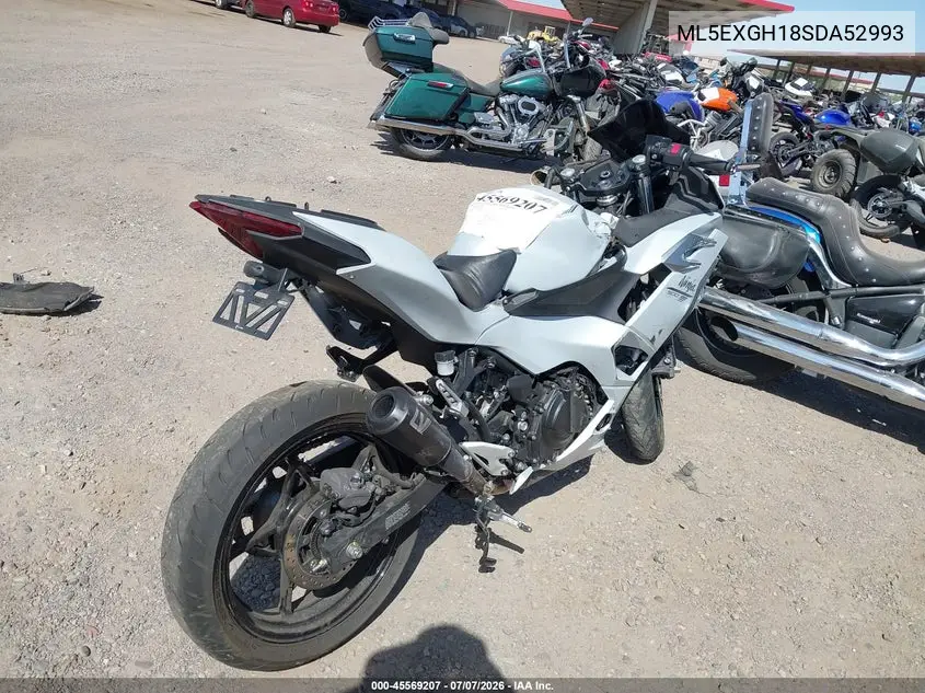 2025 Kawasaki Ex500 H VIN: ML5EXGH18SDA52993 Lot: 45569207