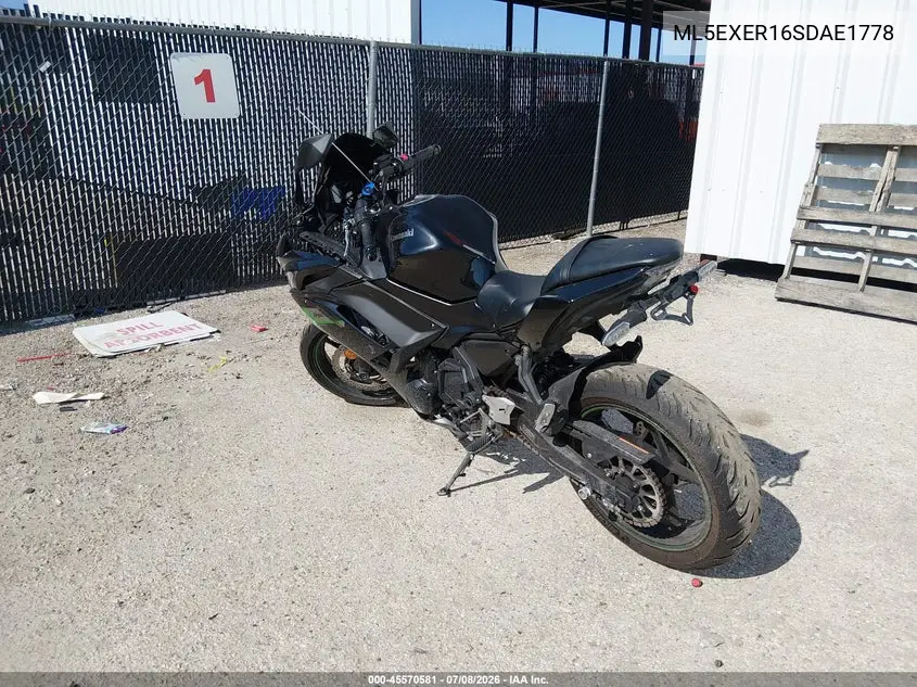 2025 Kawasaki Ex650 R VIN: ML5EXER16SDAE1778 Lot: 45570581