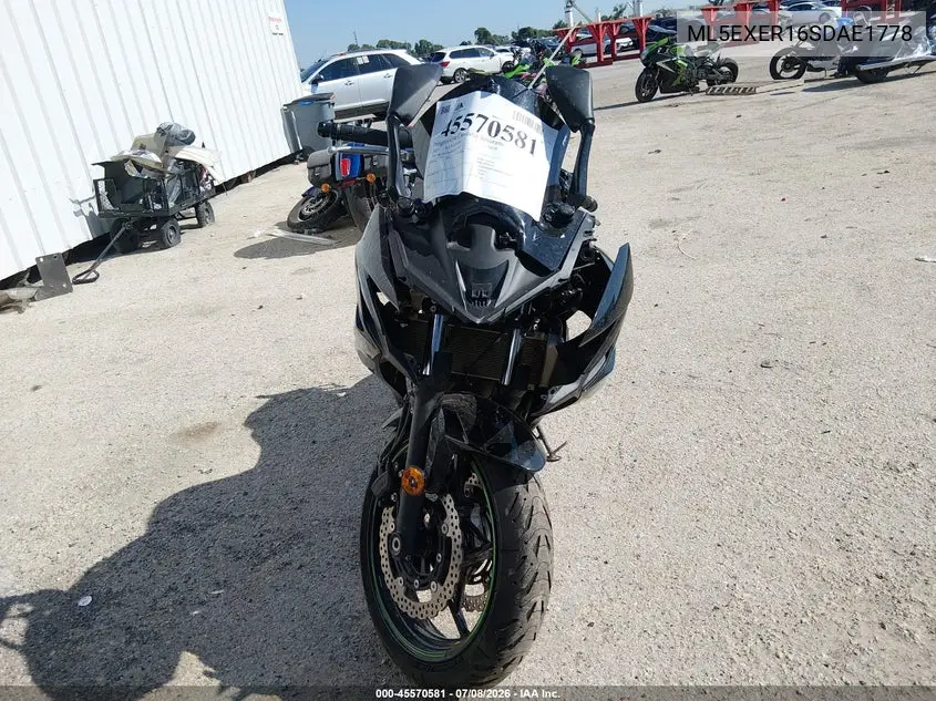 2025 Kawasaki Ex650 R VIN: ML5EXER16SDAE1778 Lot: 45570581