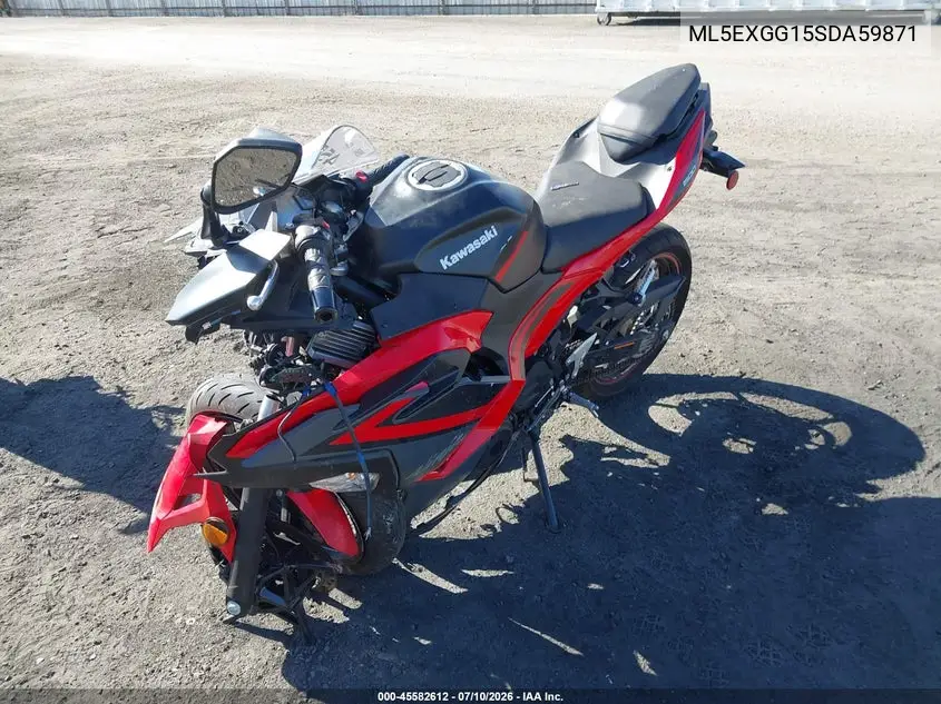 2025 Kawasaki Ex500 VIN: ML5EXGG15SDA59871 Lot: 45582612