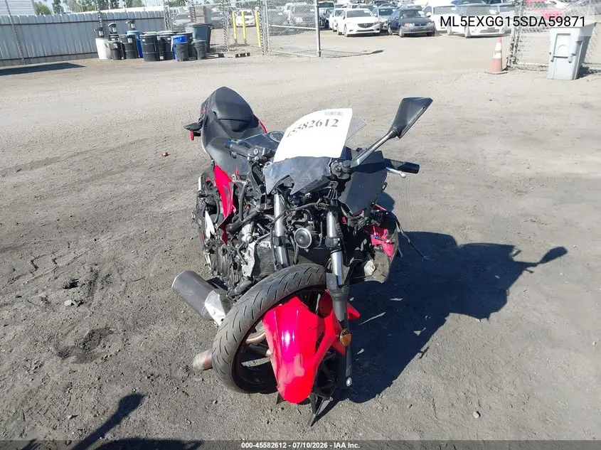 2025 Kawasaki Ex500 VIN: ML5EXGG15SDA59871 Lot: 45582612