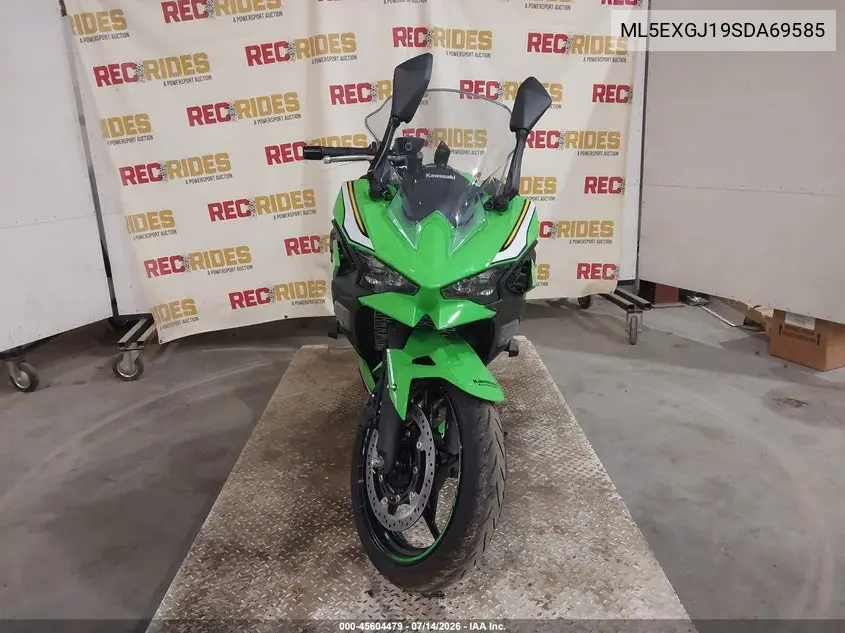 2025 Kawasaki Ex500 A/B VIN: ML5EXGJ19SDA69585 Lot: 45604479