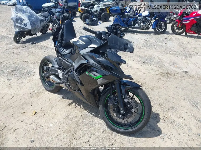 2025 Kawasaki Ex650 R VIN: ML5EXER19SDAG0762 Lot: 45623106