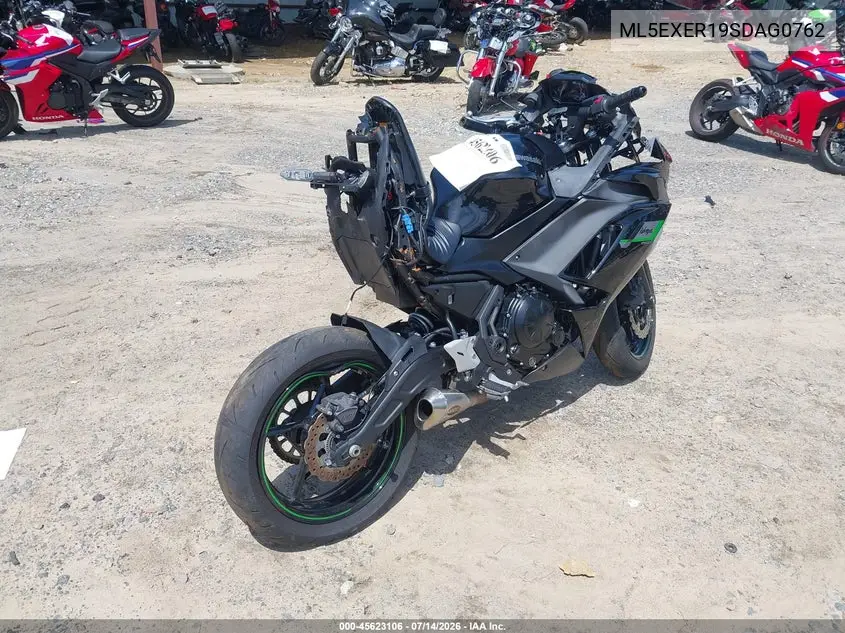 2025 Kawasaki Ex650 R VIN: ML5EXER19SDAG0762 Lot: 45623106