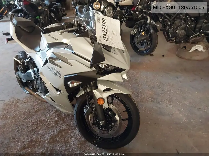 2025 Kawasaki Ex500 VIN: ML5EXGG11SDA61505 Lot: 45625100