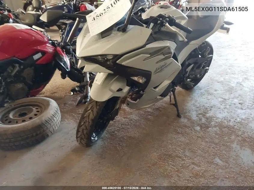 2025 Kawasaki Ex500 VIN: ML5EXGG11SDA61505 Lot: 45625100