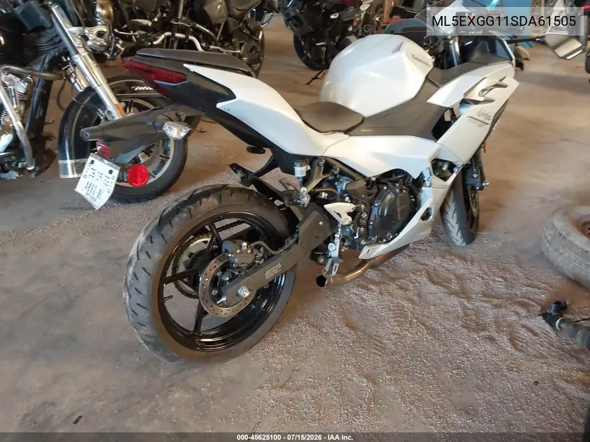 2025 Kawasaki Ex500 VIN: ML5EXGG11SDA61505 Lot: 45625100