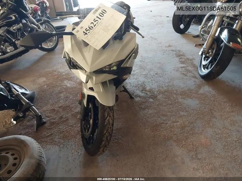 2025 Kawasaki Ex500 VIN: ML5EXGG11SDA61505 Lot: 45625100