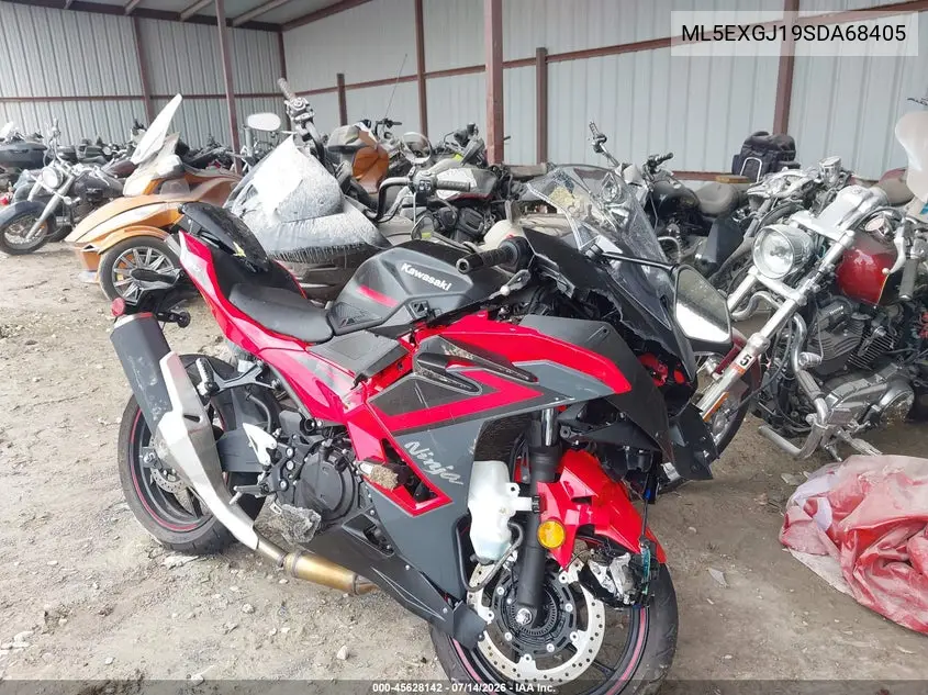 2025 Kawasaki Ex500 A/B VIN: ML5EXGJ19SDA68405 Lot: 45628142