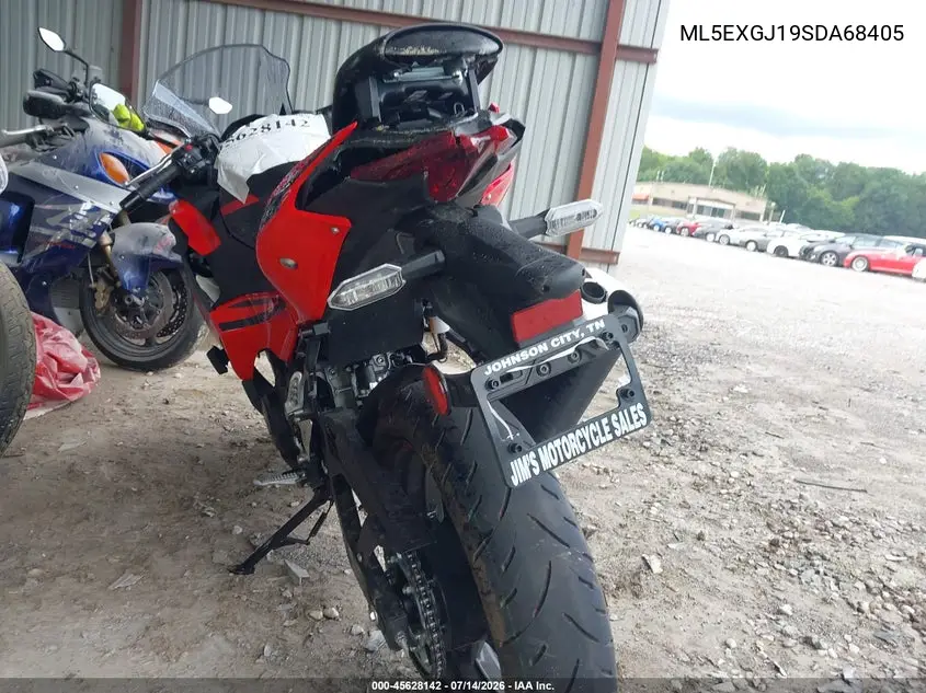 2025 Kawasaki Ex500 A/B VIN: ML5EXGJ19SDA68405 Lot: 45628142