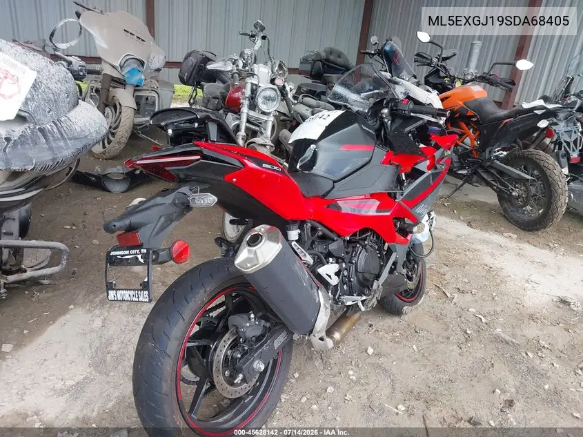 2025 Kawasaki Ex500 A/B VIN: ML5EXGJ19SDA68405 Lot: 45628142