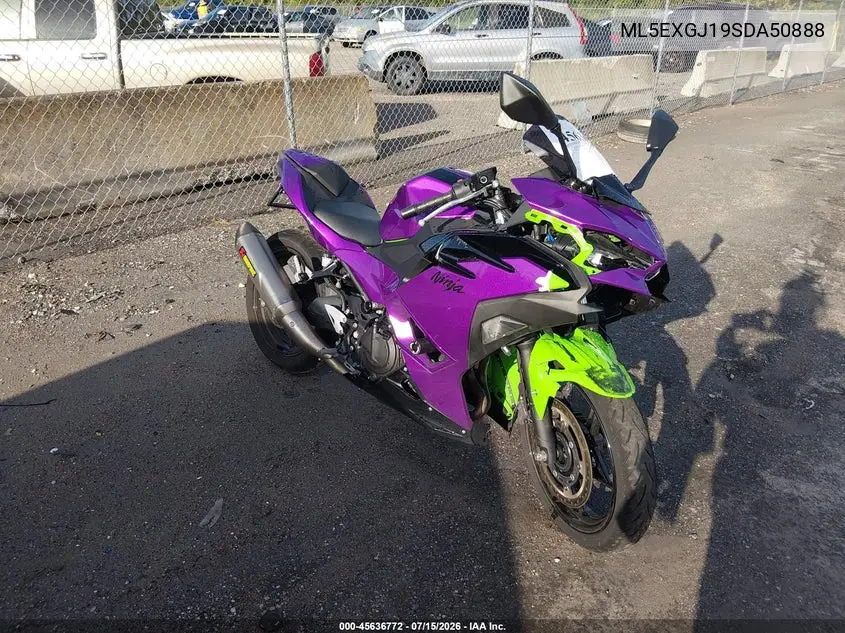 2025 Kawasaki Ex500 A/B VIN: ML5EXGJ19SDA50888 Lot: 45636772