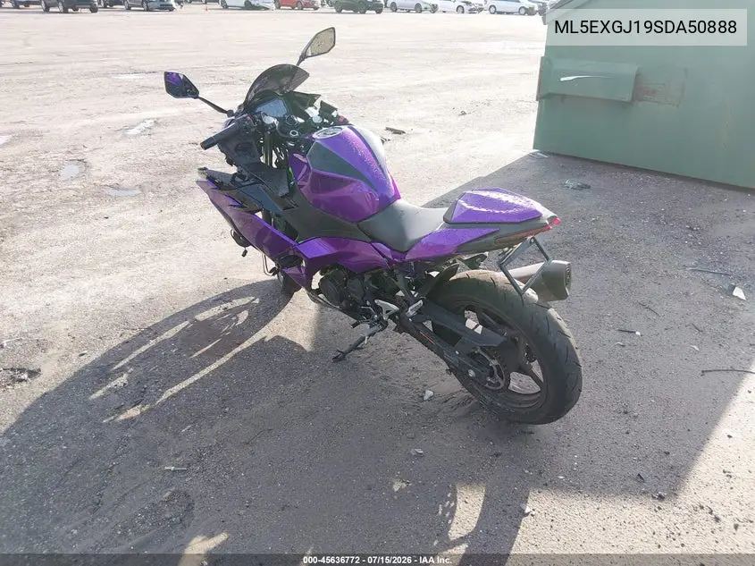 2025 Kawasaki Ex500 A/B VIN: ML5EXGJ19SDA50888 Lot: 45636772
