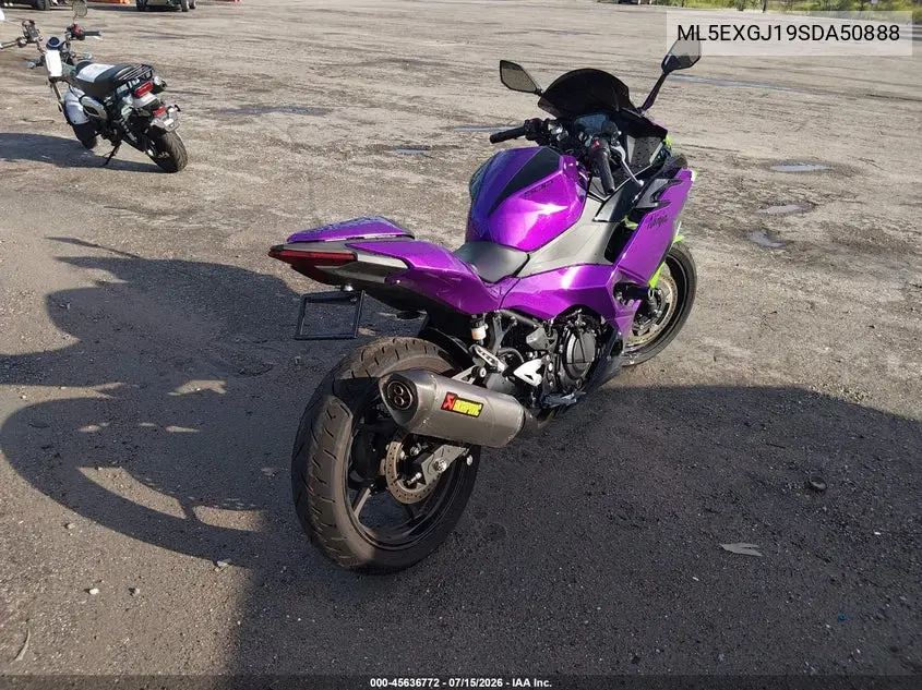 2025 Kawasaki Ex500 A/B VIN: ML5EXGJ19SDA50888 Lot: 45636772