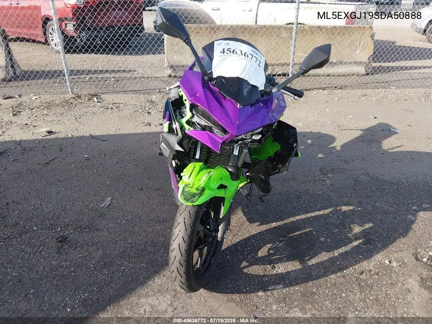 2025 Kawasaki Ex500 A/B VIN: ML5EXGJ19SDA50888 Lot: 45636772