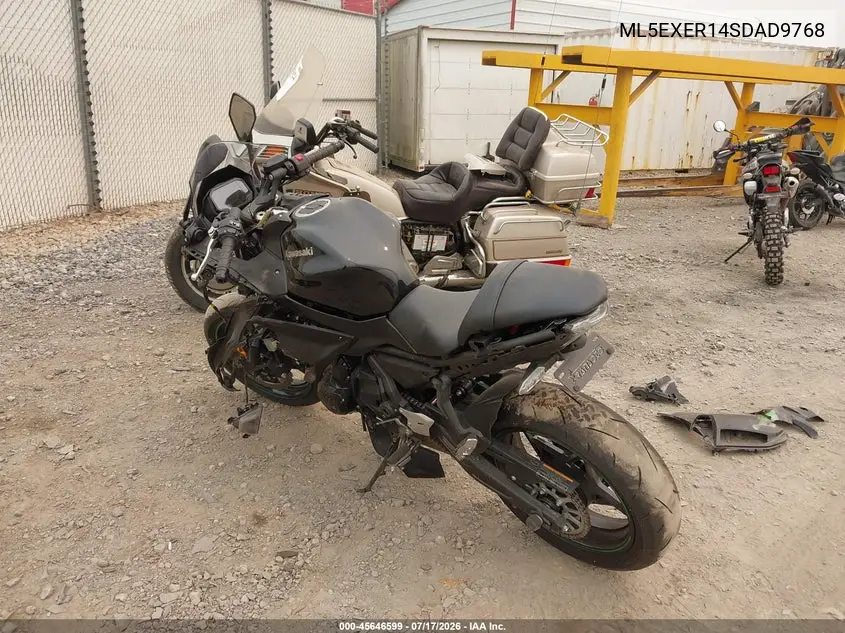 2025 Kawasaki Ex650 R VIN: ML5EXER14SDAD9768 Lot: 45646599