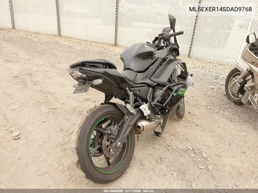 2025 Kawasaki Ex650 R VIN: ML5EXER14SDAD9768 Lot: 45646599
