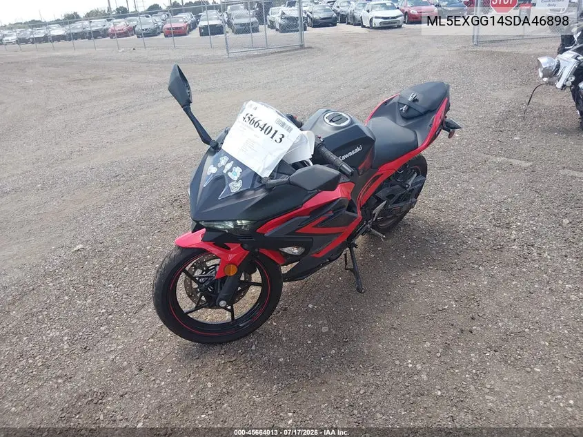 2025 Kawasaki Ex500 VIN: ML5EXGG14SDA46898 Lot: 45664013