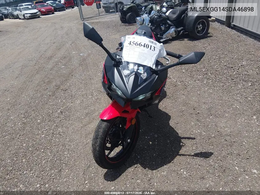 2025 Kawasaki Ex500 VIN: ML5EXGG14SDA46898 Lot: 45664013