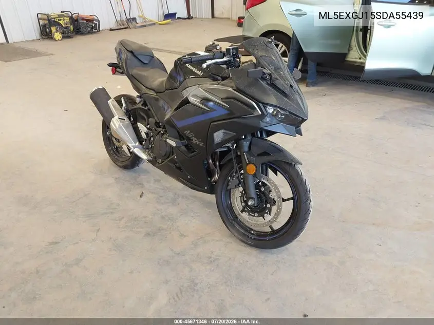 2025 Kawasaki Ex500 A/B VIN: ML5EXGJ15SDA55439 Lot: 45671346