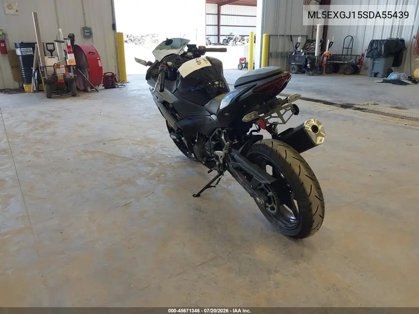 2025 Kawasaki Ex500 A/B VIN: ML5EXGJ15SDA55439 Lot: 45671346