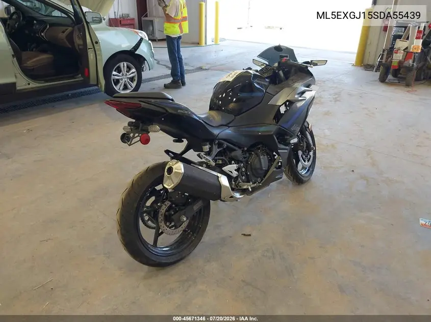 2025 Kawasaki Ex500 A/B VIN: ML5EXGJ15SDA55439 Lot: 45671346