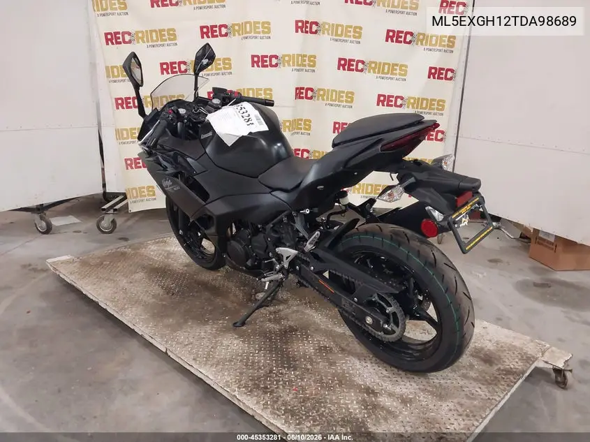 2026 Kawasaki Ex500 H VIN: ML5EXGH12TDA98689 Lot: 45353281