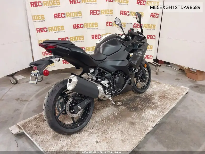 2026 Kawasaki Ex500 H VIN: ML5EXGH12TDA98689 Lot: 45353281
