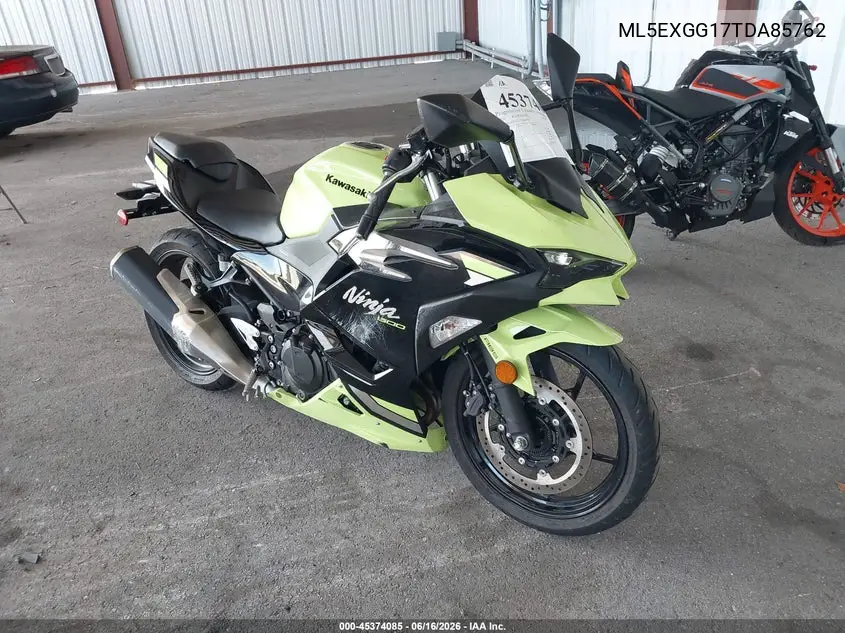 2026 Kawasaki Ex500 VIN: ML5EXGG17TDA85762 Lot: 45374085