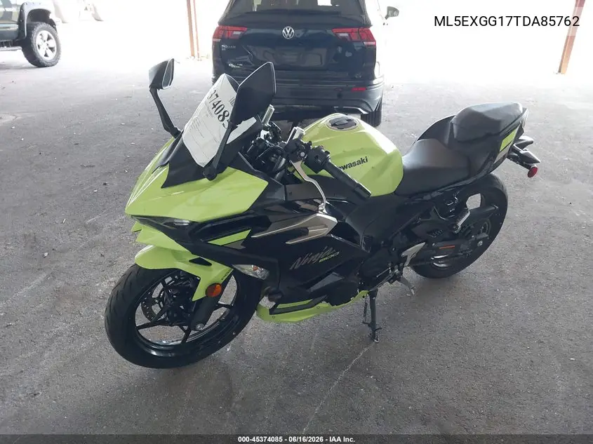 2026 Kawasaki Ex500 VIN: ML5EXGG17TDA85762 Lot: 45374085