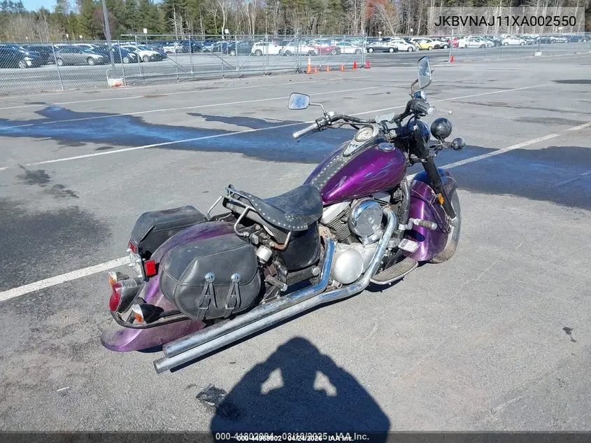 1999 Kawasaki Vn1500 J VIN: JKBVNAJ11XA002550 Lot: 44969002