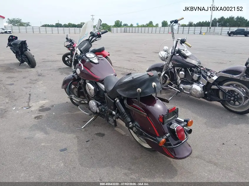 1999 Kawasaki Vn1500 J VIN: JKBVNAJ10XA002152 Lot: 45543220