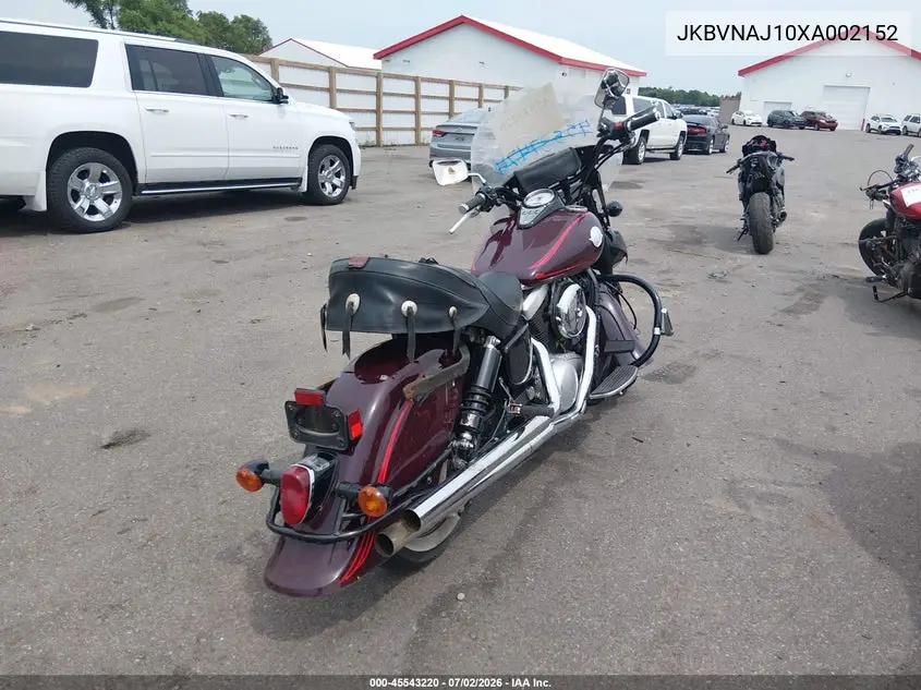 1999 Kawasaki Vn1500 J VIN: JKBVNAJ10XA002152 Lot: 45543220